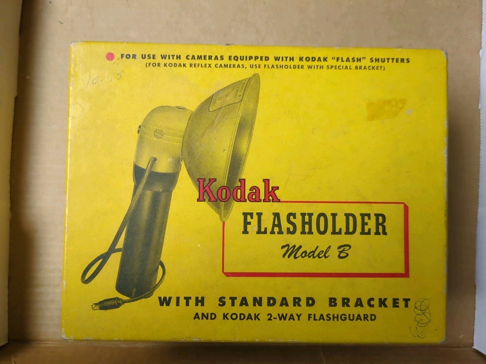 vintage Kodak Flasholder Model B With Bracket, In Original Box