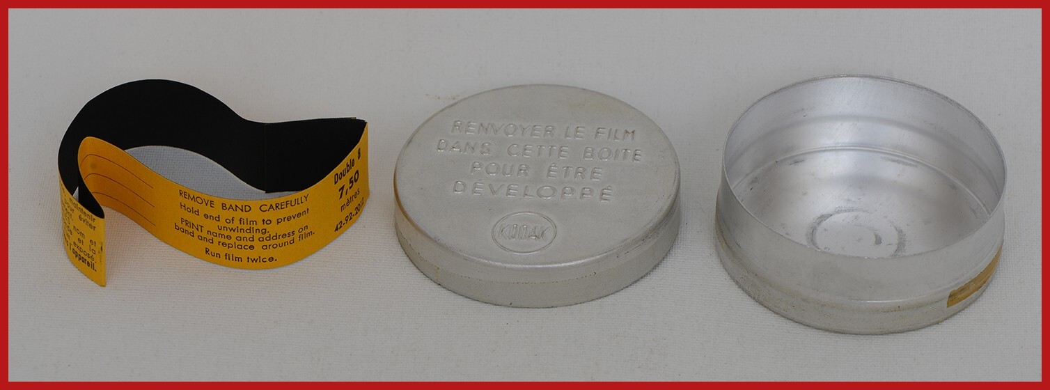 Vintage Kodak Tin Metal Film Canister USA 2″ EXCELLENT CLEAN cond-FREE SHIPPING