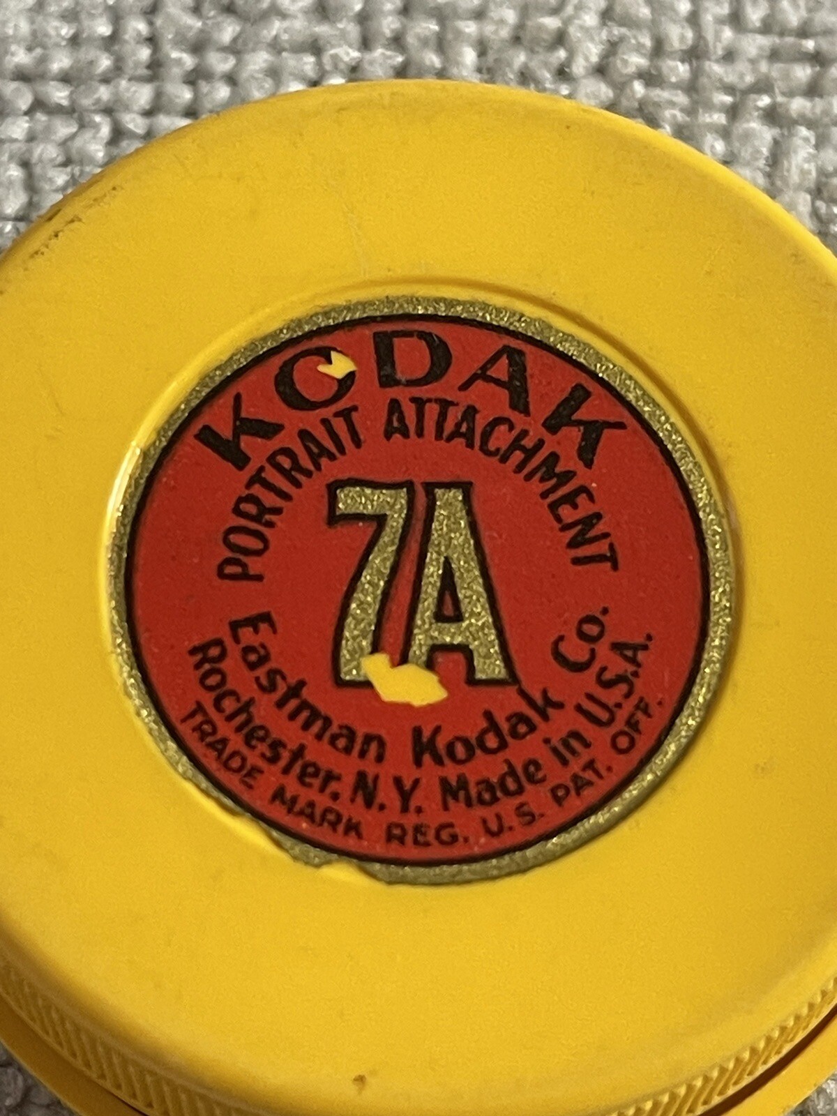 Vintage Eastman Kodak Portrait Attachment Lens No. 7A & Yellow Lens – set of 2