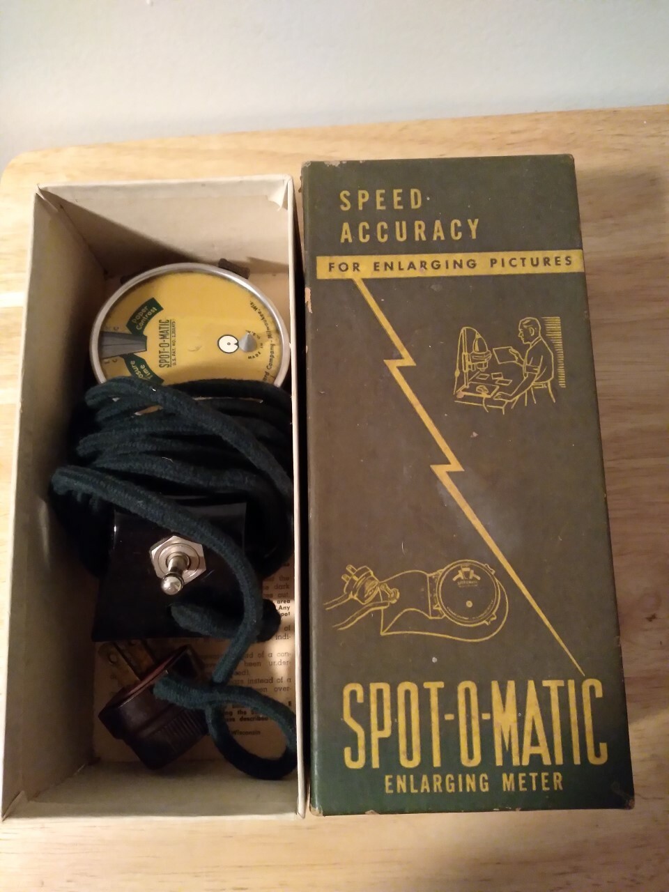 Vintage 1950’s Kinnard Company Spot-O-Matic Enlarging Meter Original Instruction