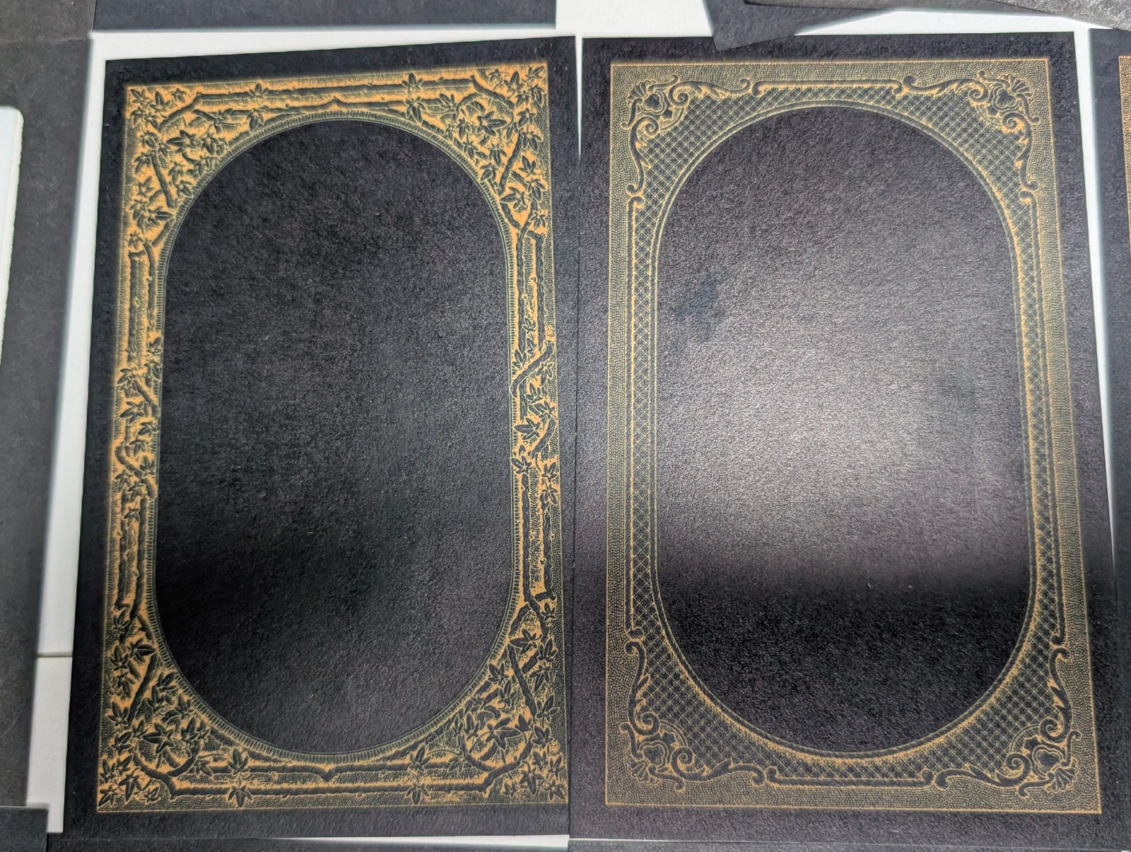 SET 1910s Ornate Millard Manning Photo Matts Negative Frames Develop RPPC Postal