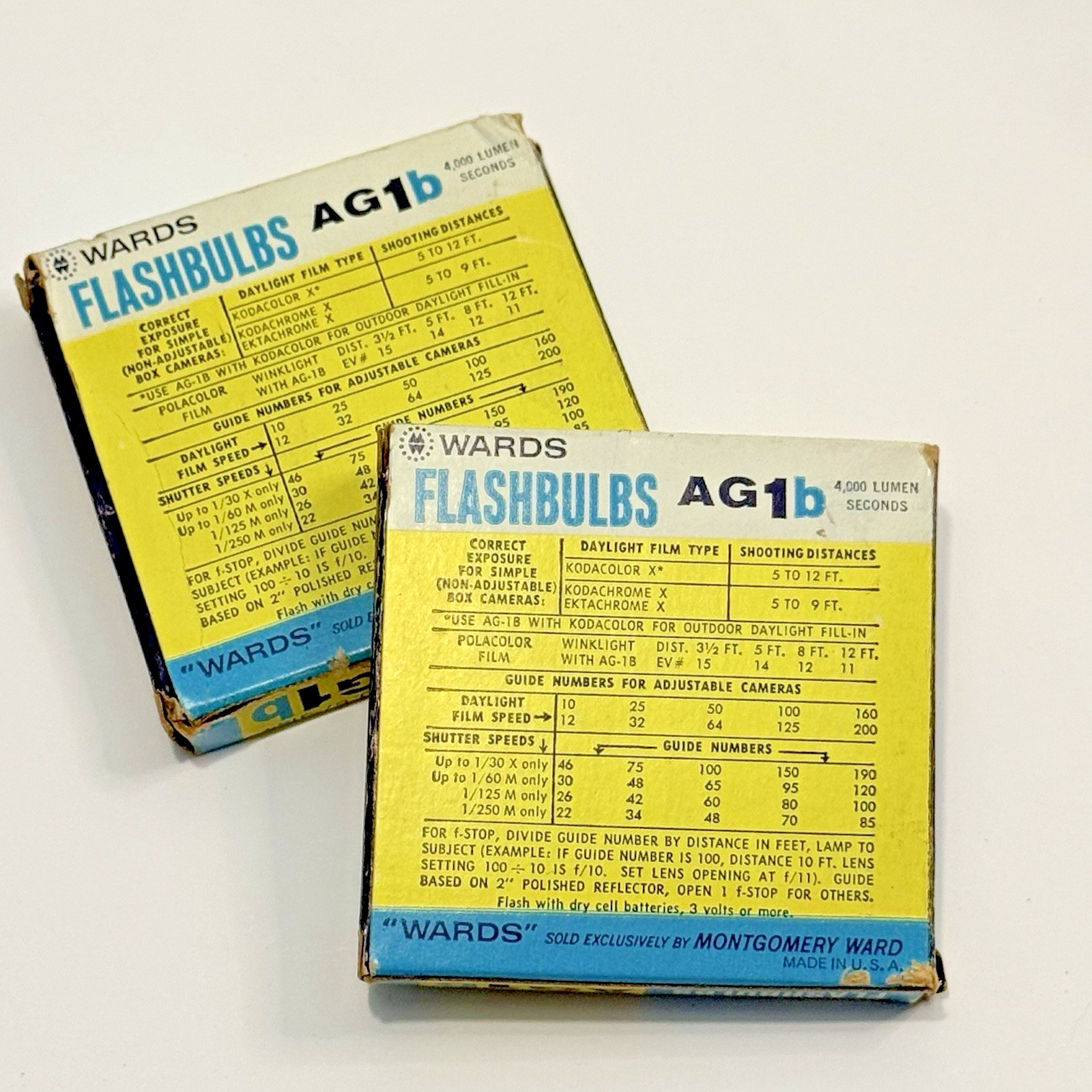 NOS 2 Boxes of 12 Each Montgomery Wards AG1B Flash Bulbs