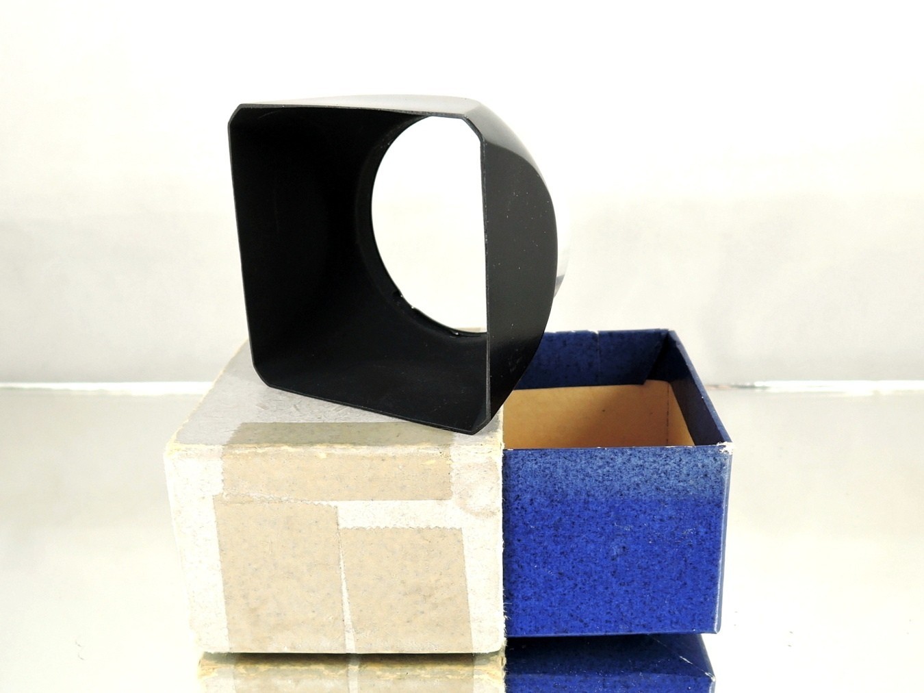 Shade hood Flexaret Meopta square bayonet B40 metal + Genuine box very nice