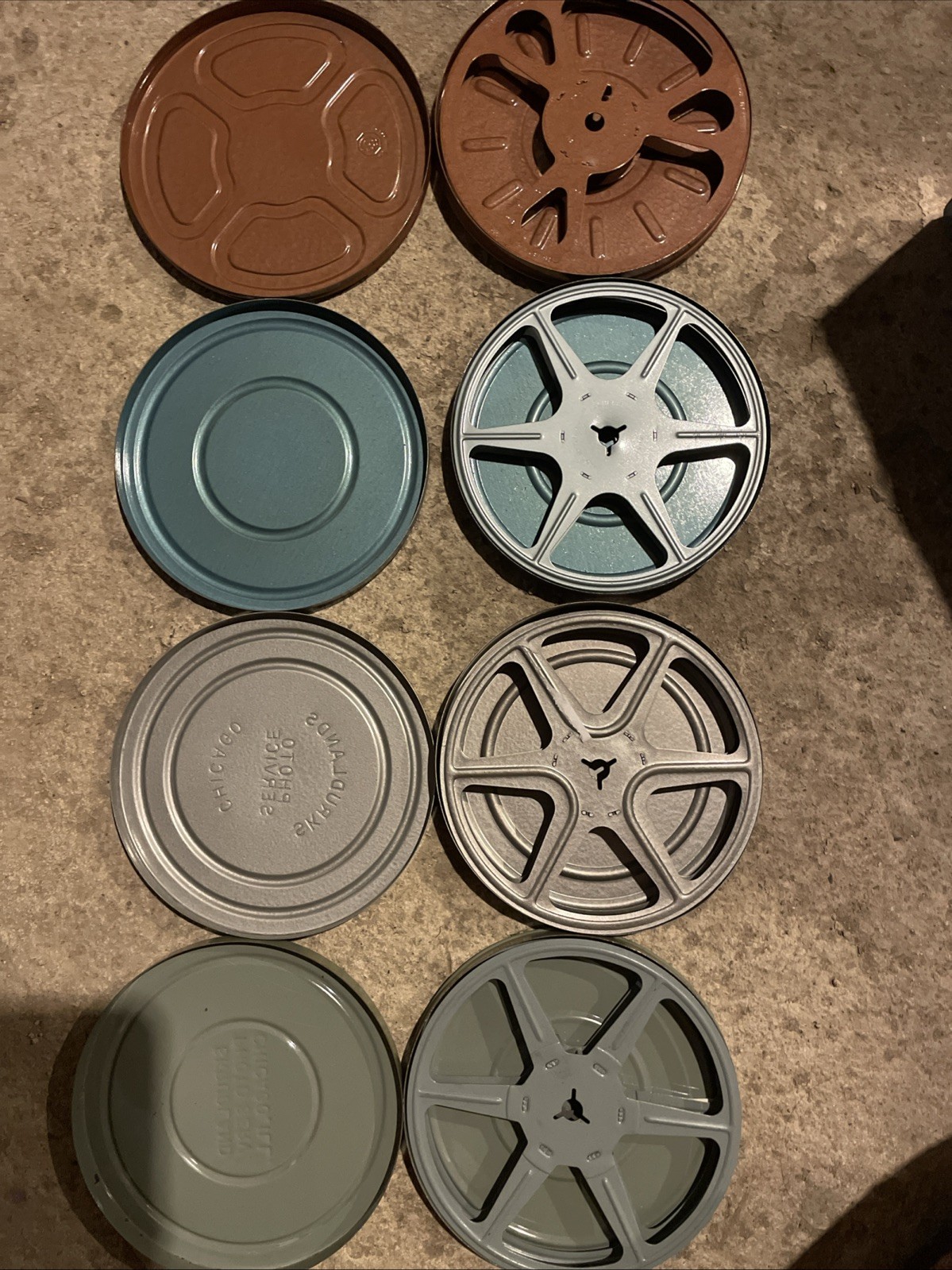 Vintage Film Reels Canisters 8mm 5 inches movie room – 4