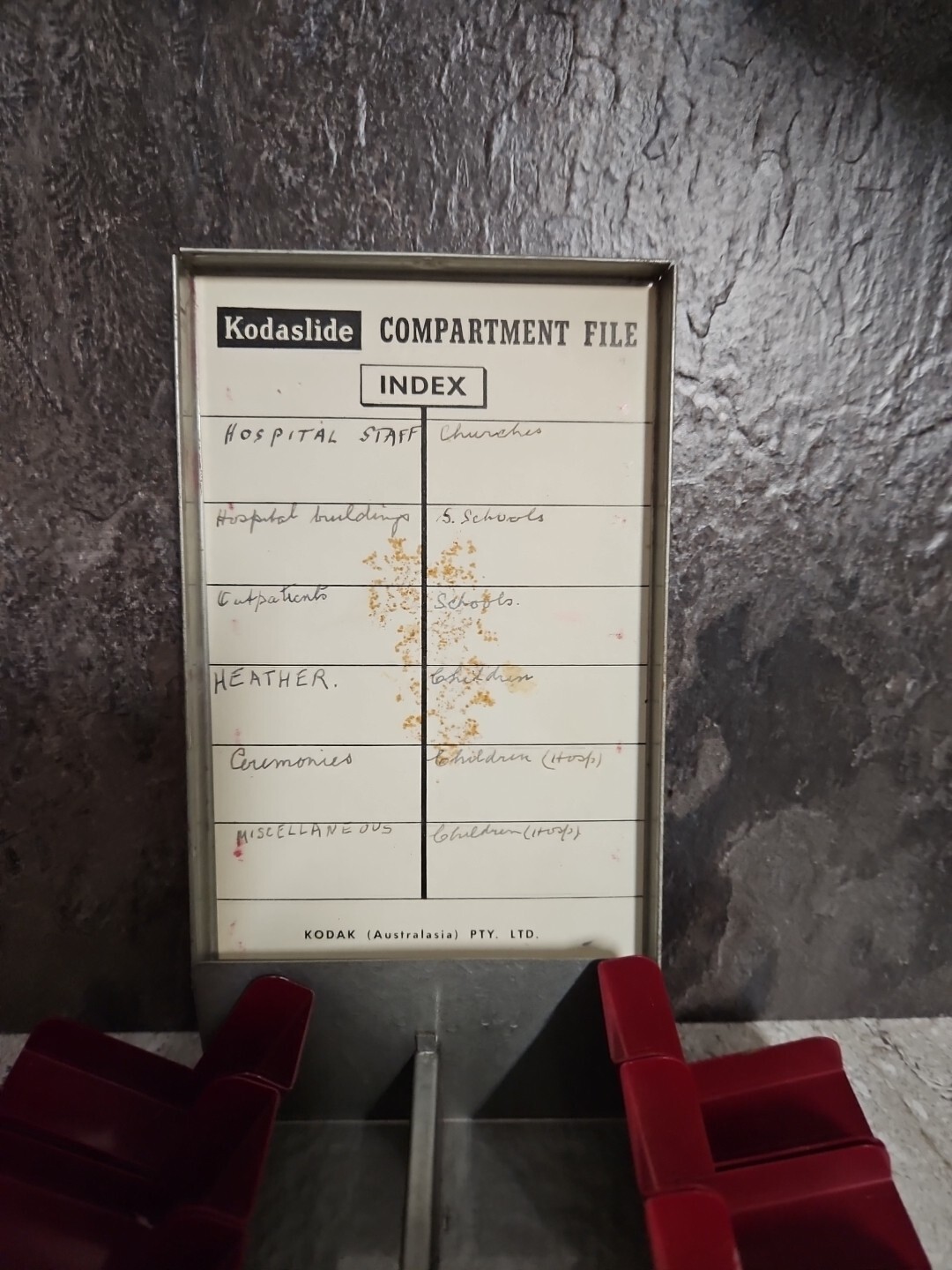 Vintage KODASLIDE Compartment File Kodak 35mm Slide Storage Box 1950’s/60’s