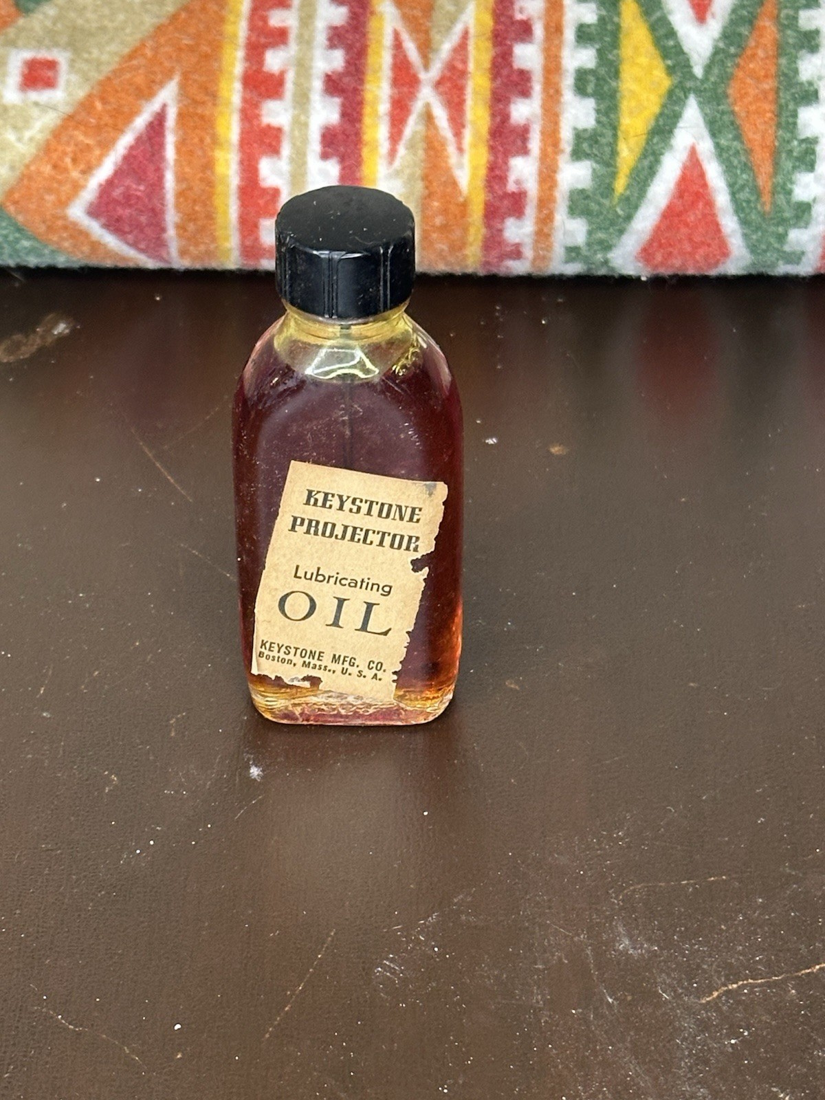 Vintage Keystone Movie Projector Lubricating Oil in the Original Bottle