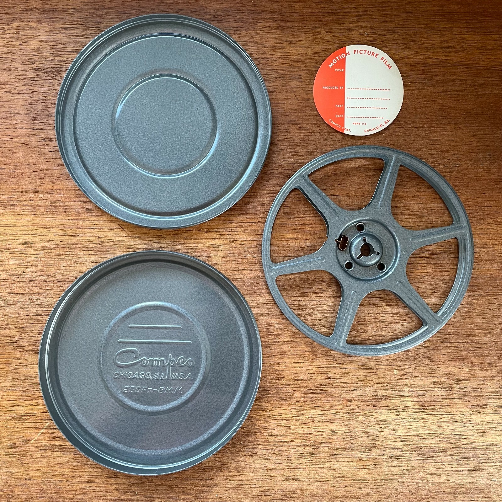 8mm Film Compco ReelChest PAK 6 Sets Compco Precision 5 Inch Reels & Cans