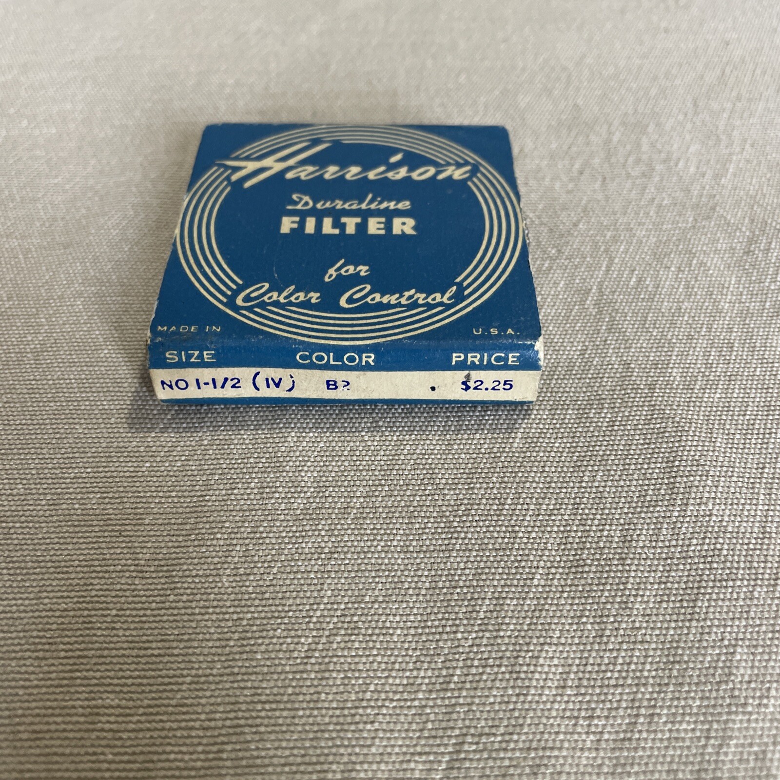 Harrison Duraline Camera Filter Size 1-1/2 Color B2 Vintage
