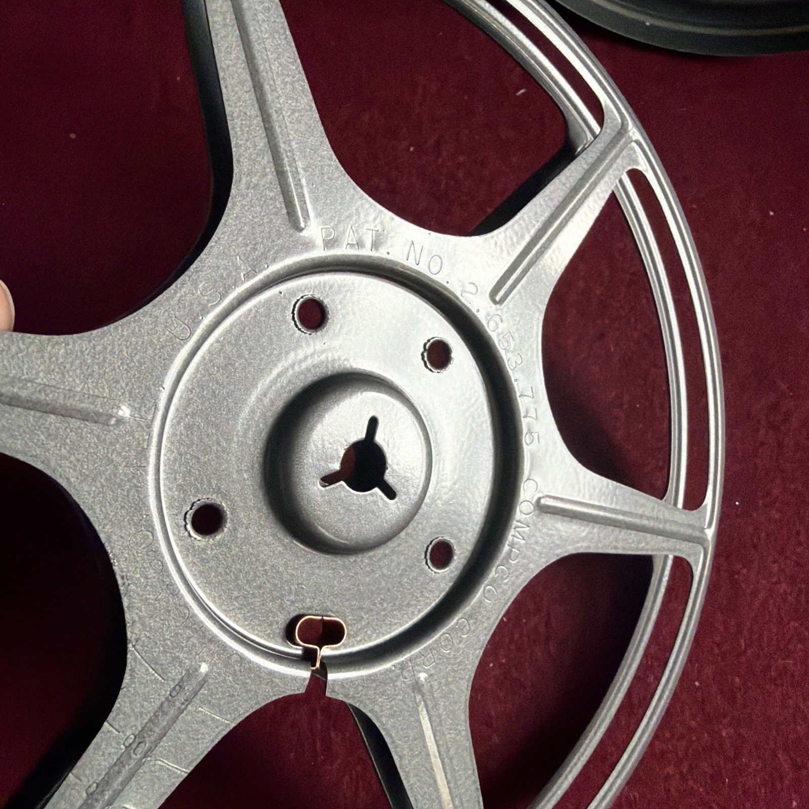 8mm 400ft (7in) Metal Film Reel and Canister Can by Compco Corp Stienberg Baum