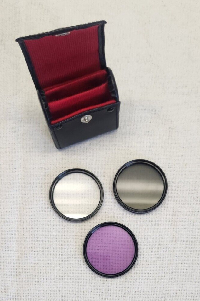 Vtg Lot Camera Lens Filters Zeikos Kodak 49mm 52mm Step Up Rings Old Photography