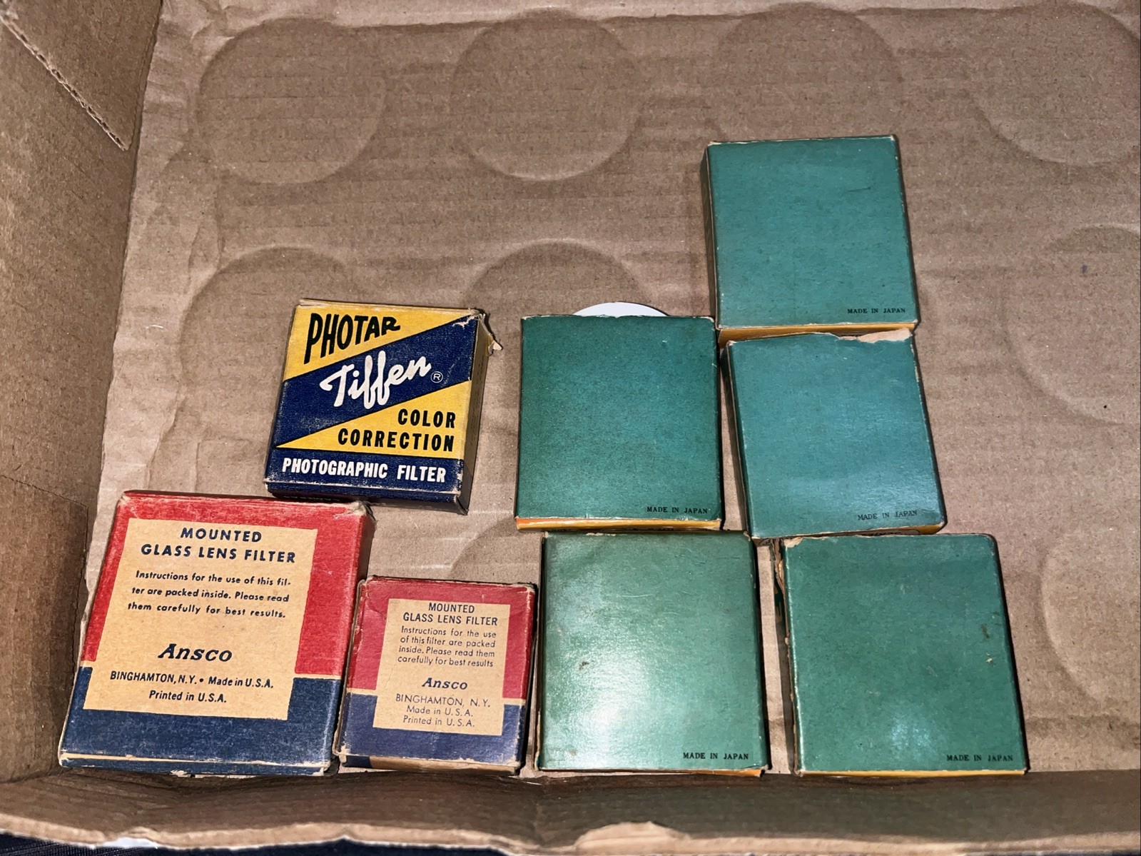 Vintage Walz Filter, Tiffen & Ansco Lens Filters-NOS-Mixed Lot of 8