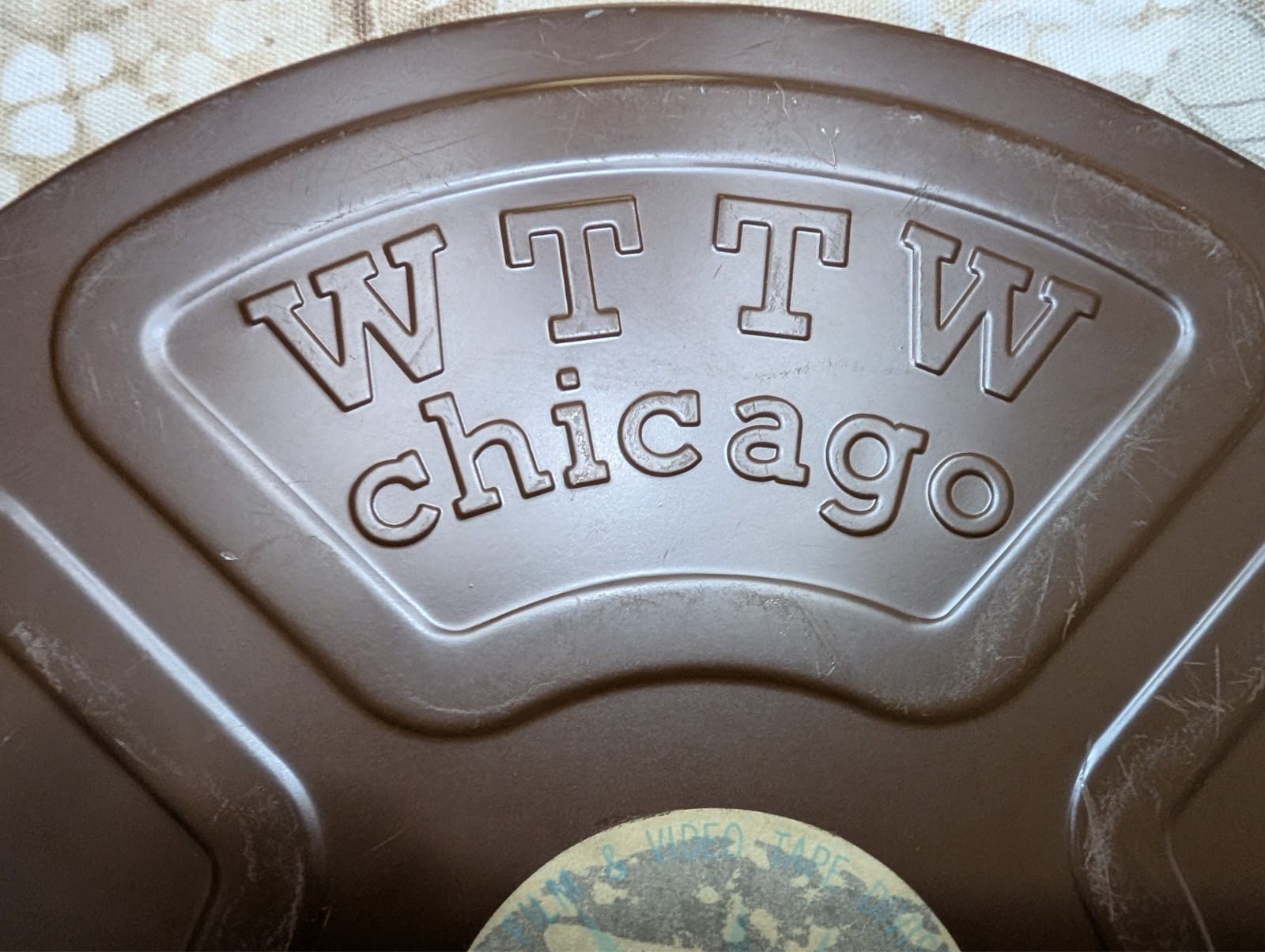 WTTW Chicago 16mm Brown Metal Film 12 1/2 Canister