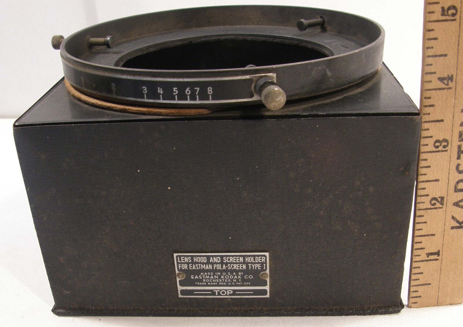 VINTAGE 4.5″ LENS HOOD & SCREEN HOLDER FOR EASTMAN POLA-SCREEN TYPE 1 EKCo