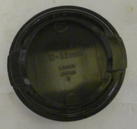 Canon 52mm Front Pinch Lens Cap – Genuine Original – Made in Japan