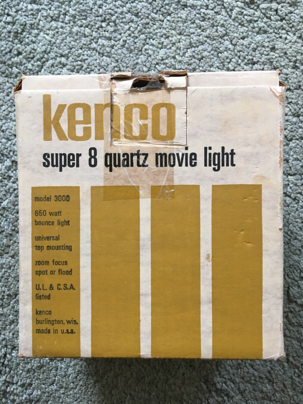 Kenco Super 8 Quartz Movie Light Model 3000 ☀️