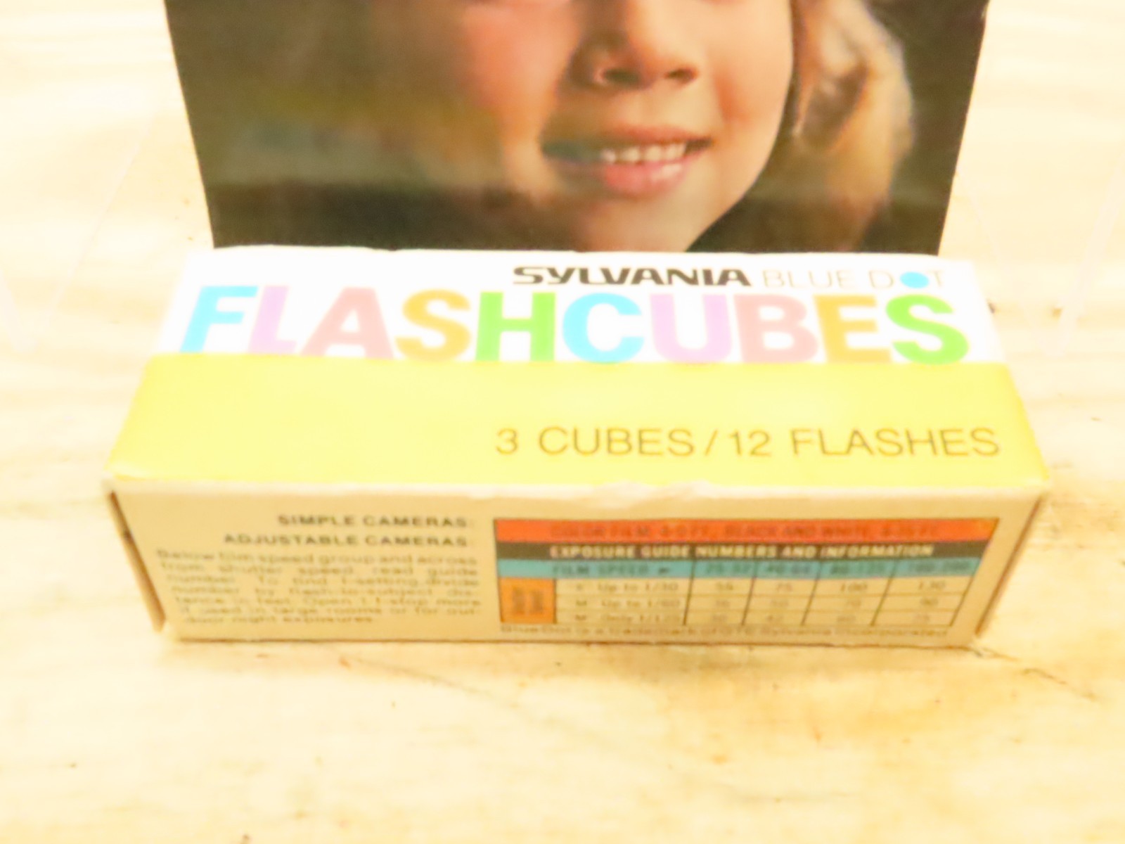 Vintage Sylvania Blue Dot Flashcubes 3 Cubes 12 Flashes NOS Camera Flash Bulbs