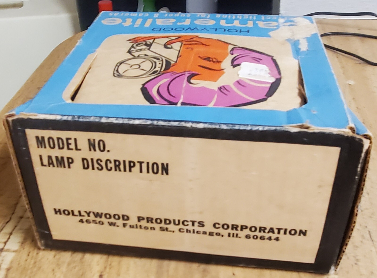 Vintage Acme-Lite Cameralite by GE Top Mount light for Super 8 Cameras Hollywood