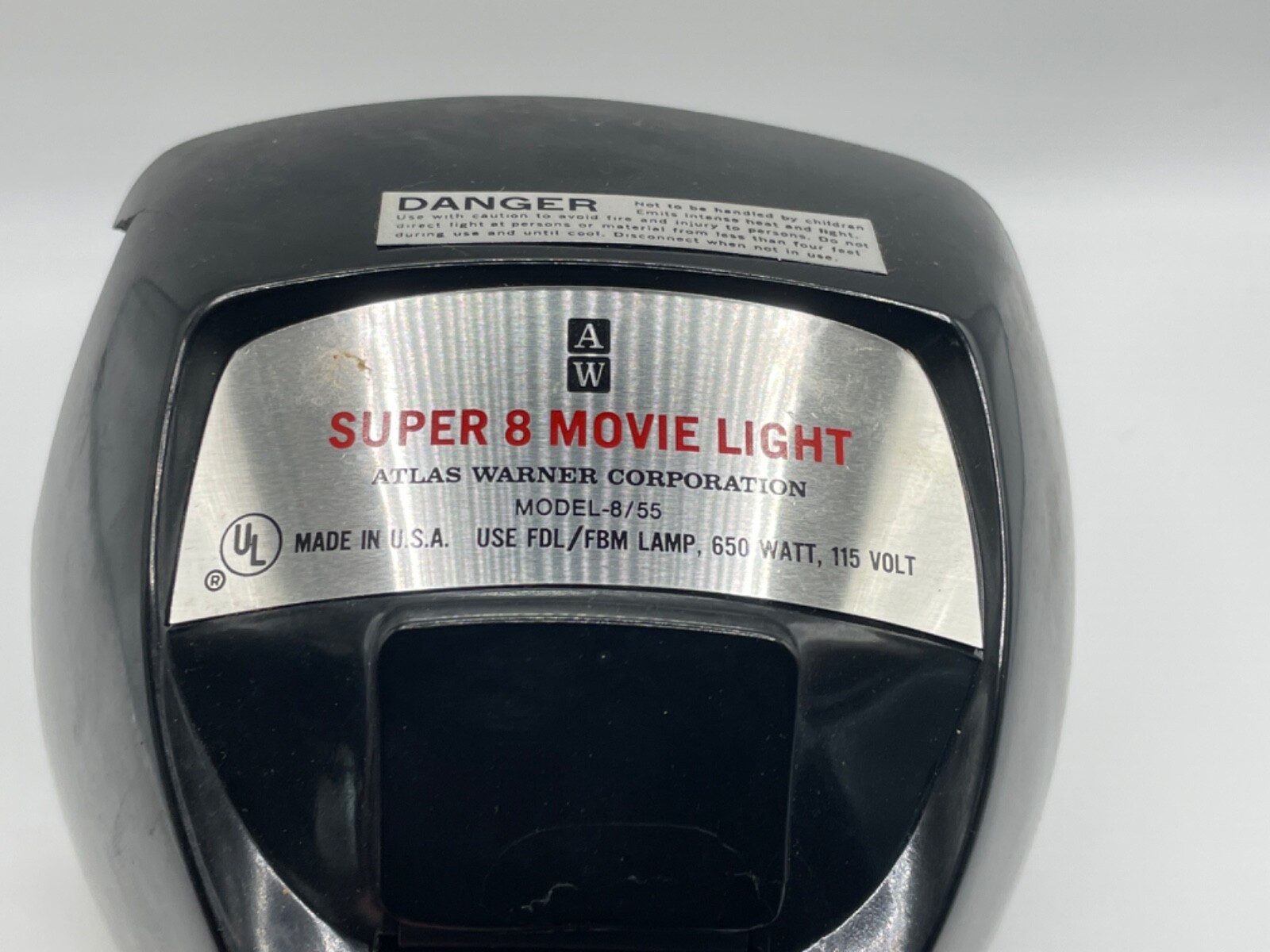 Vintage Atlas Warner Super 8 Sealed Beam Movie Light-Model# 855 In Box. Works!