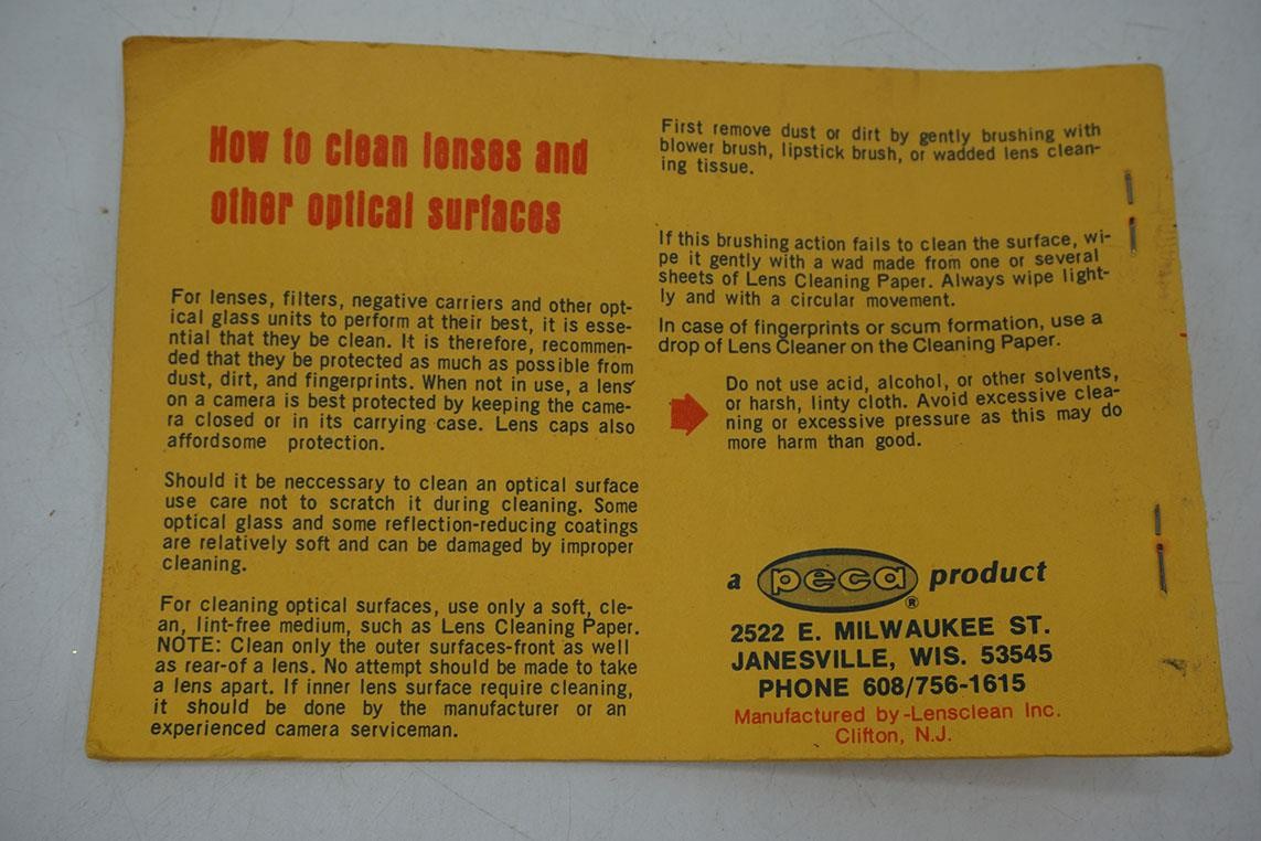Carhart Camera Lens Cleaning Paper Advertising Design Oneonta New York