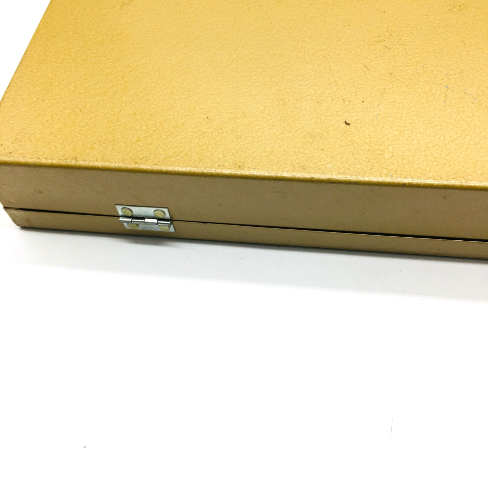 Vintage Kenco Metal Storage 8″ x 14″ Slide File Box Gold