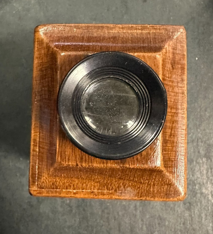 Vintage 1940s Chromat-O-Scope 35mm Single Slide Wood Viewer Original Box