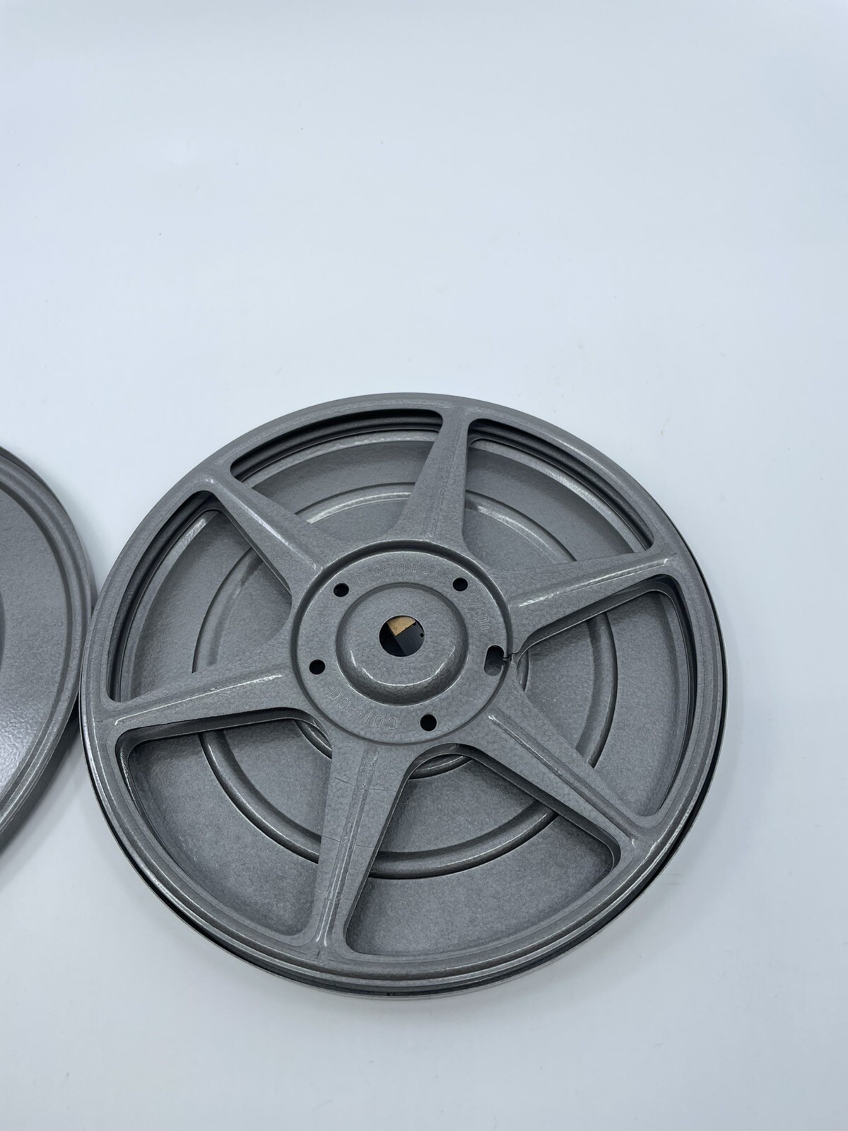 Vintage KMart Super 8 Auto-take Up Reel Metal 7″ Film Canister Wh1-4