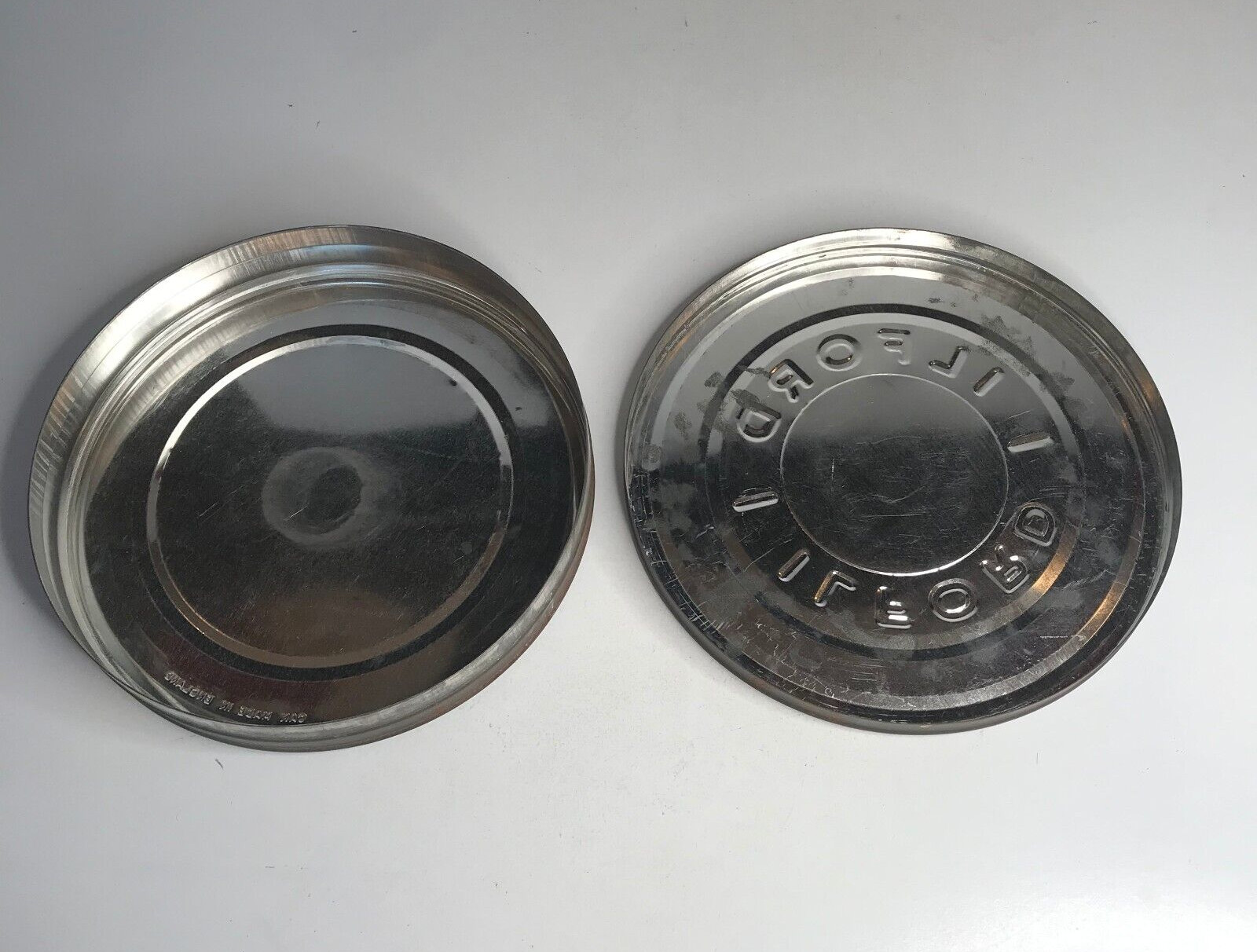 Ilford Vintage Metal Movie Reel Tin 27 cm Can Made in England
