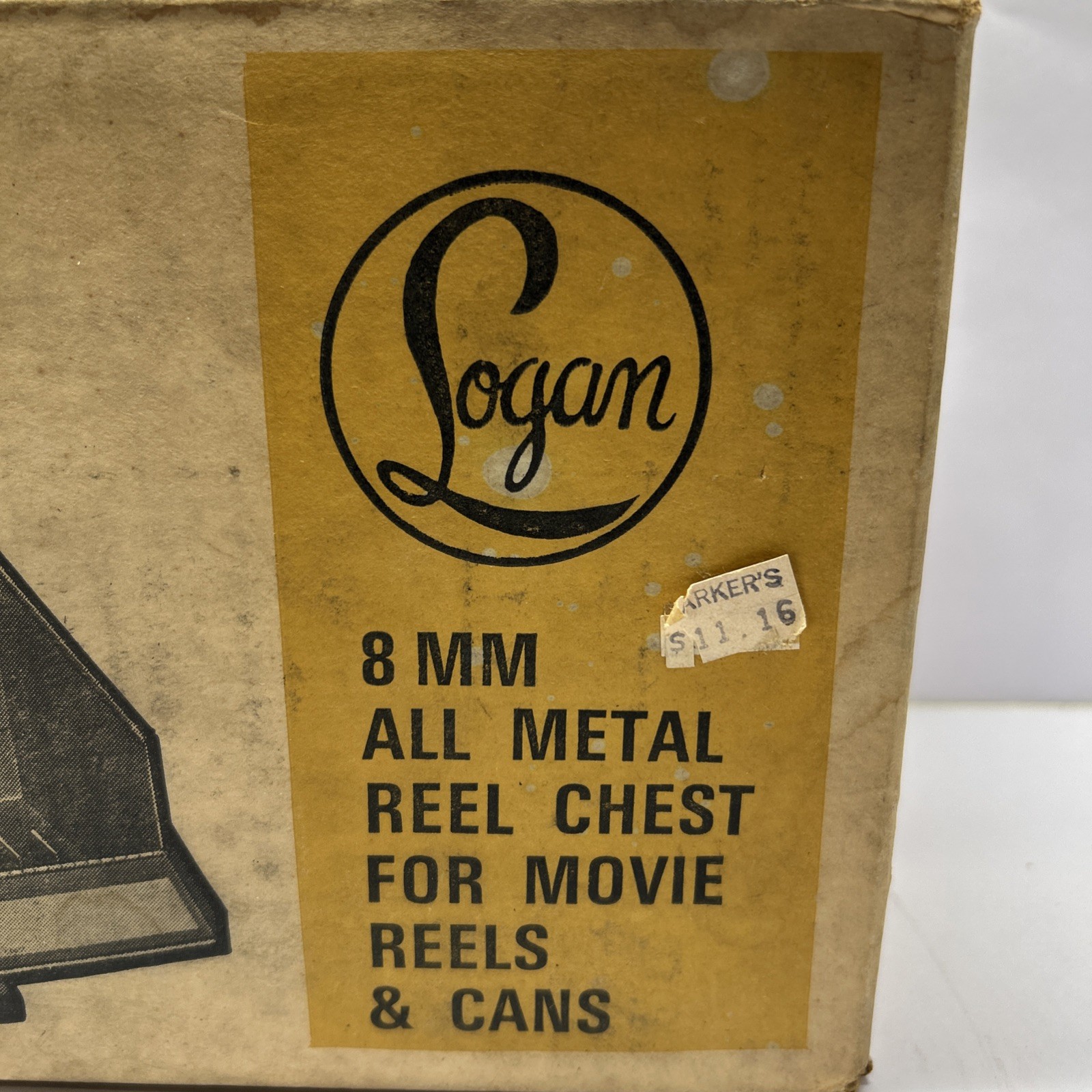 New NOS Vintage Logan 183PL All Metal Reel Chest For Movie Reels & Cans