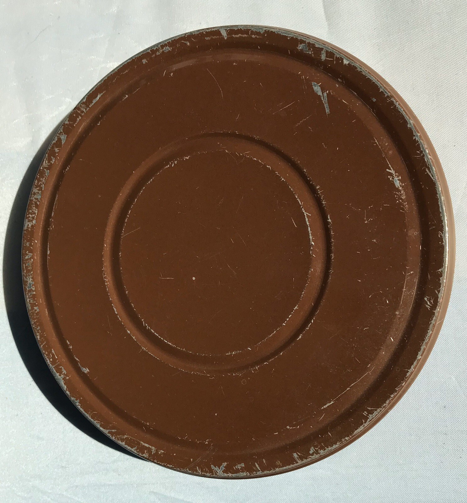 Vintage Brown 5” Movie Reel And Case
