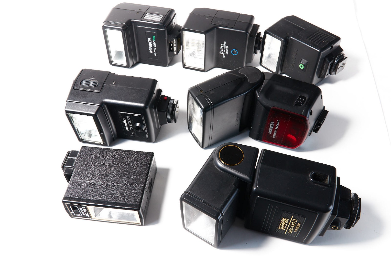 Batch of Miscellaneous Camera Flashes Untested As Is
