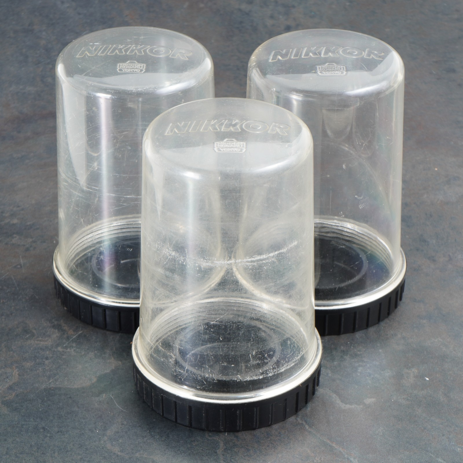 :Lot of 3 Genuine Nikon Nikkor 5″ Tall Clear Bubble Lens Cases
