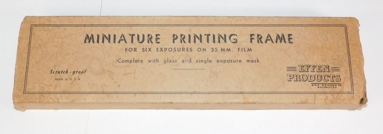 Vintage Effen Products Miniature Printing Frame For Six Exposures w/ Mask & Box