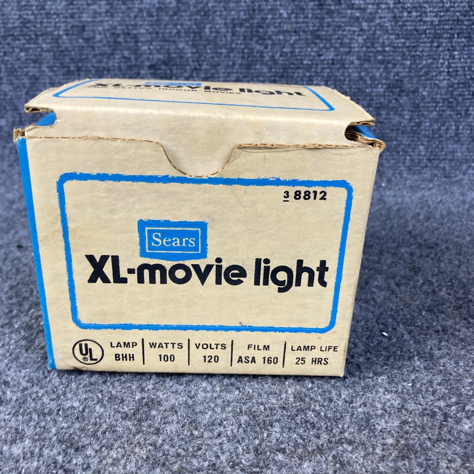 Vintage Sears XL-Movie Light for Movie Cameras 38812 WORKS MINT in Box