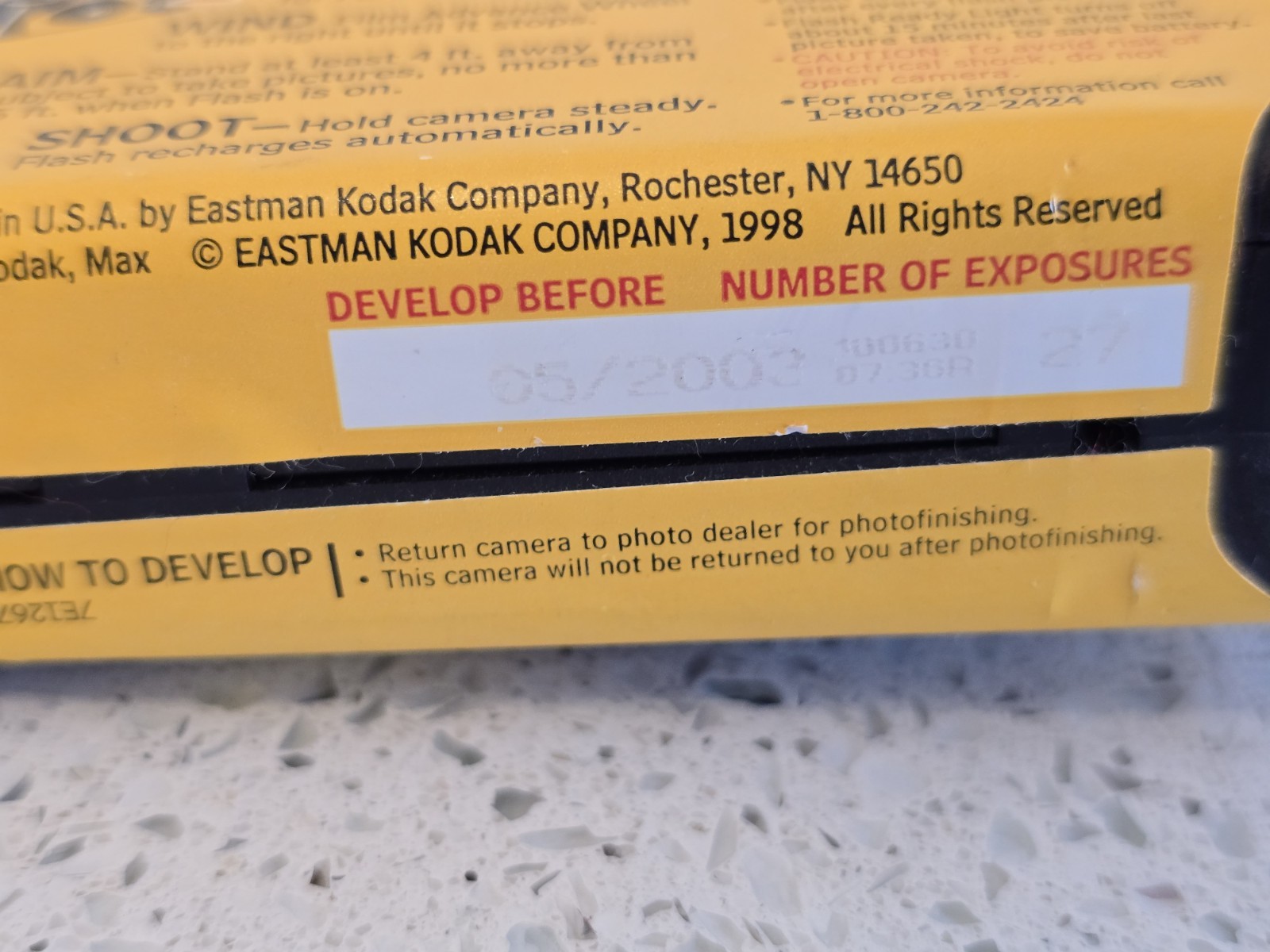 Kodak Old Disposable Camera 2002 Film Filled with Mystery Photos Unknown As Is