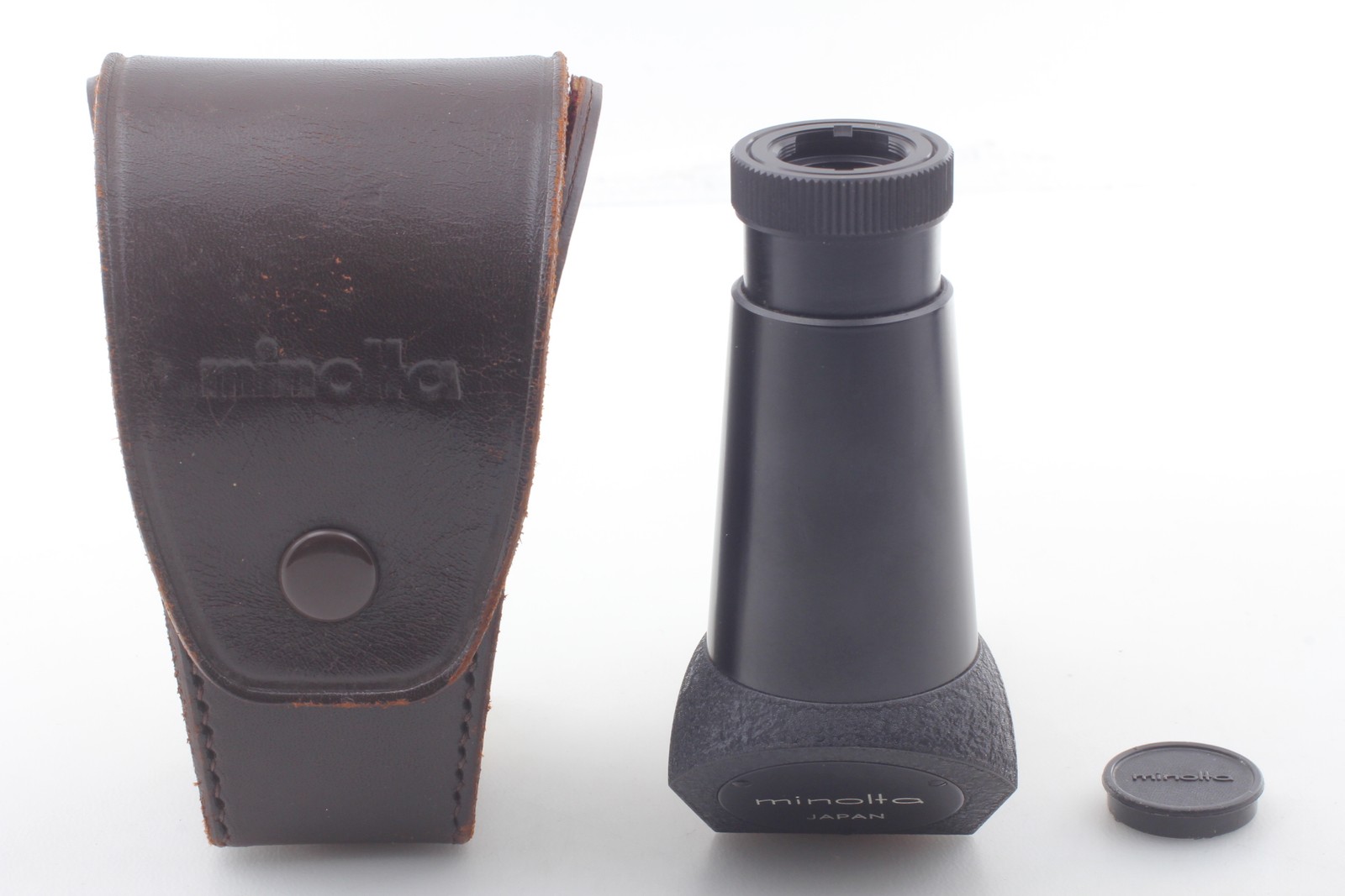 [Exc+5] Vintage Minolta Right Angle Finder – SR-1 Leather Case From JAPAN