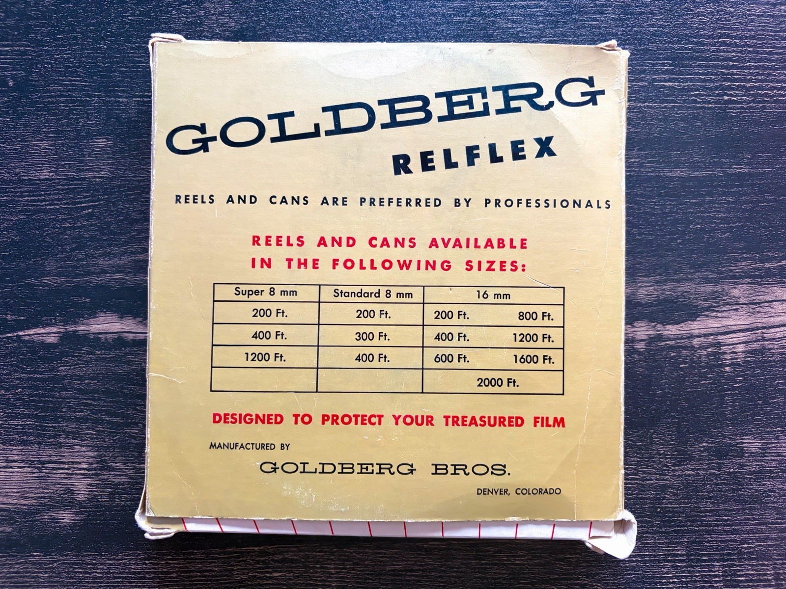 Vintage Goldberg Reflex 16mm Kodascope Film Reel w Original Box