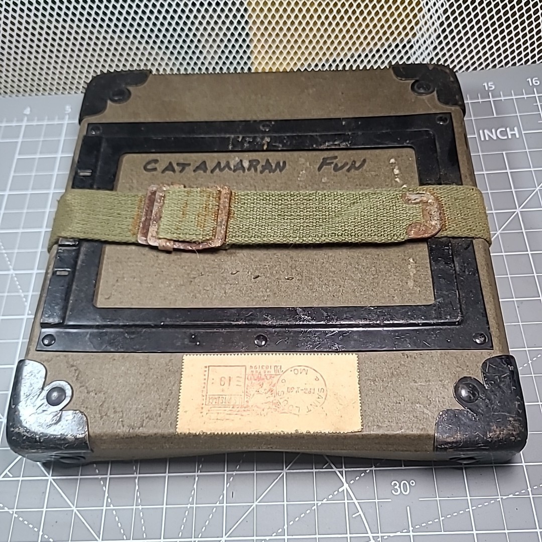 Vintage 16MM Film Shipping Case With Movie Reel Plus Extras.