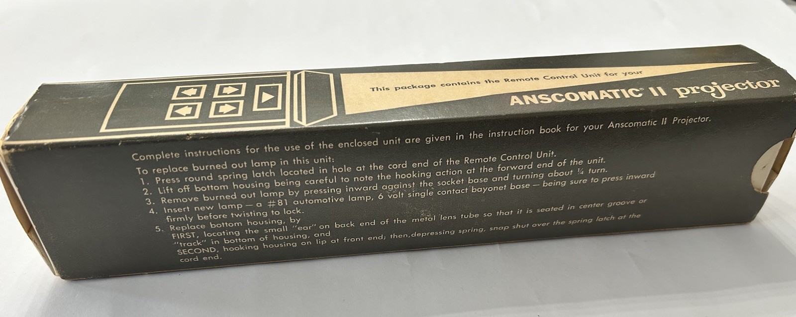 Remote Control Only for ANSCO Anscomatic II Slide Projector OEM Part
