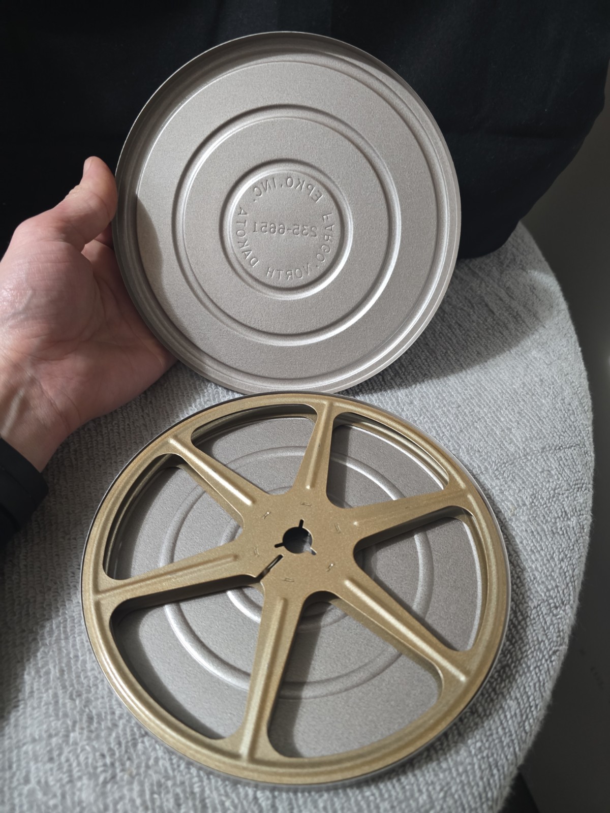 Vintage Pair Of 8MM Film Cannisters. Rare