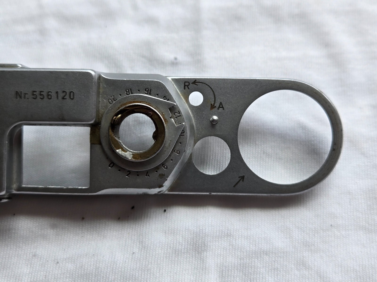 Original OEM Parts Leitz Leica IIIf / 3F Back Dial Top Plate (S#: 556xxx)