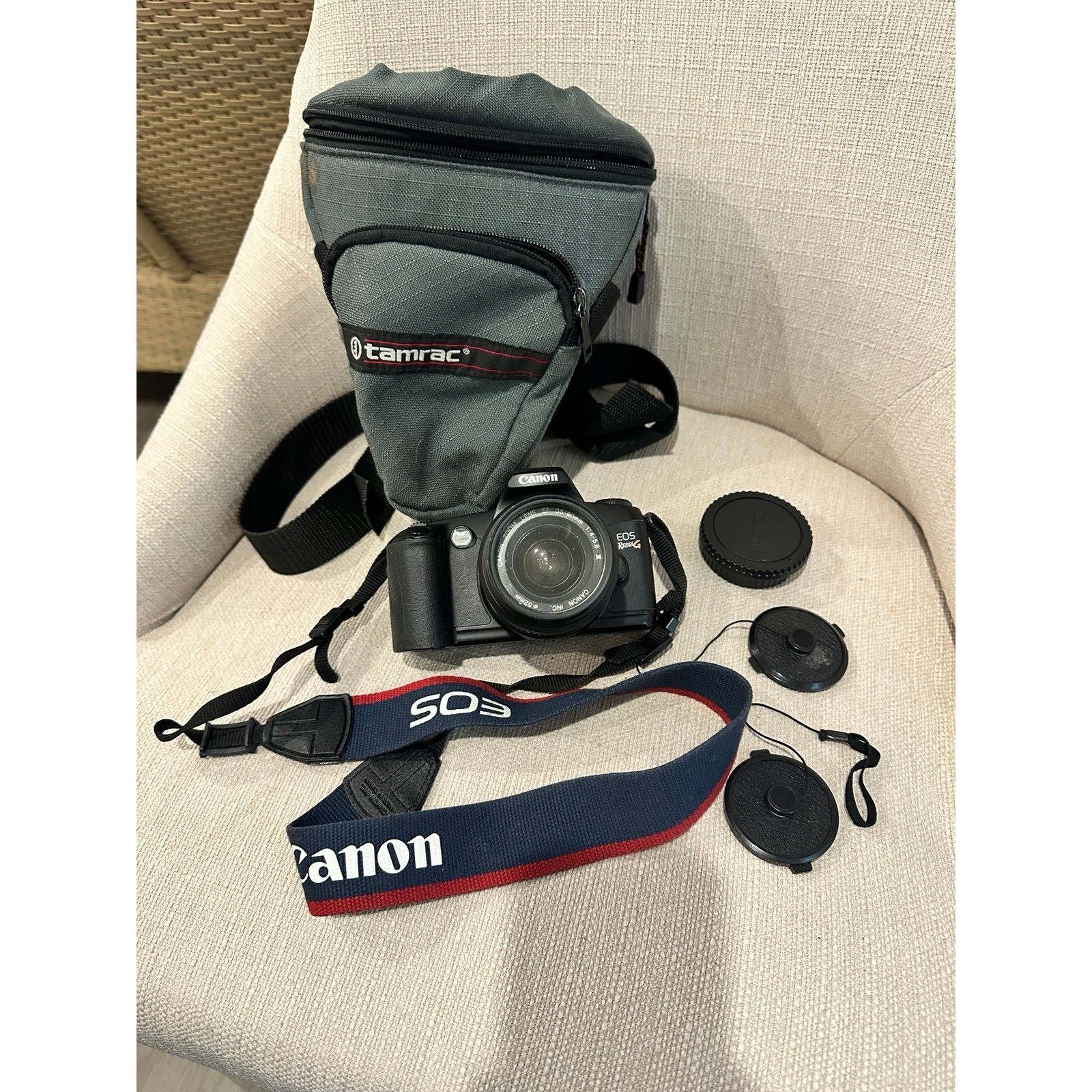 Vintage Canon EOS Rebel G Camera and case 1990’s PARTS ONLY