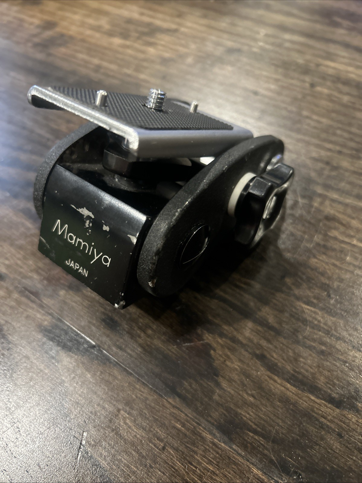 Vintage Mamiya Made In Japan Revolving Tilt Tripod Head, Moves Great!