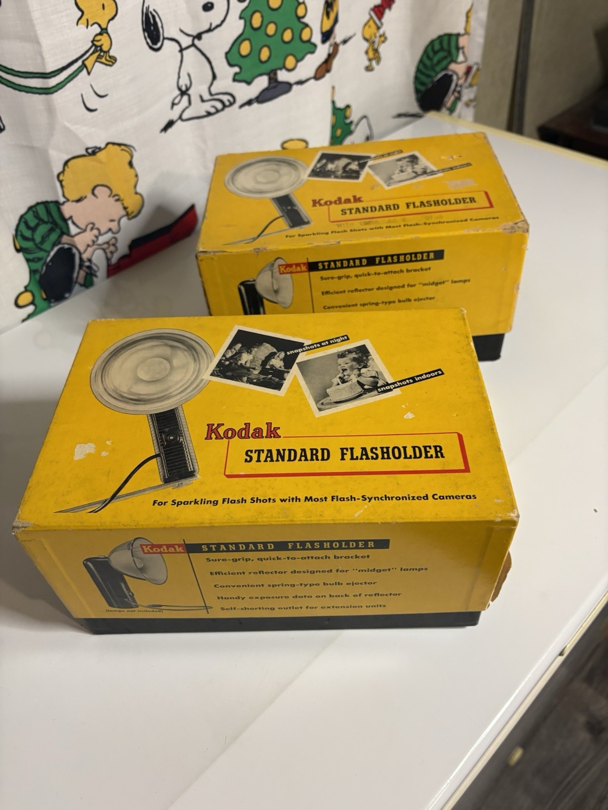 2-Vintage KODAK Standard Flash Holder with Bracket. Original Boxes-Circa 1960’s