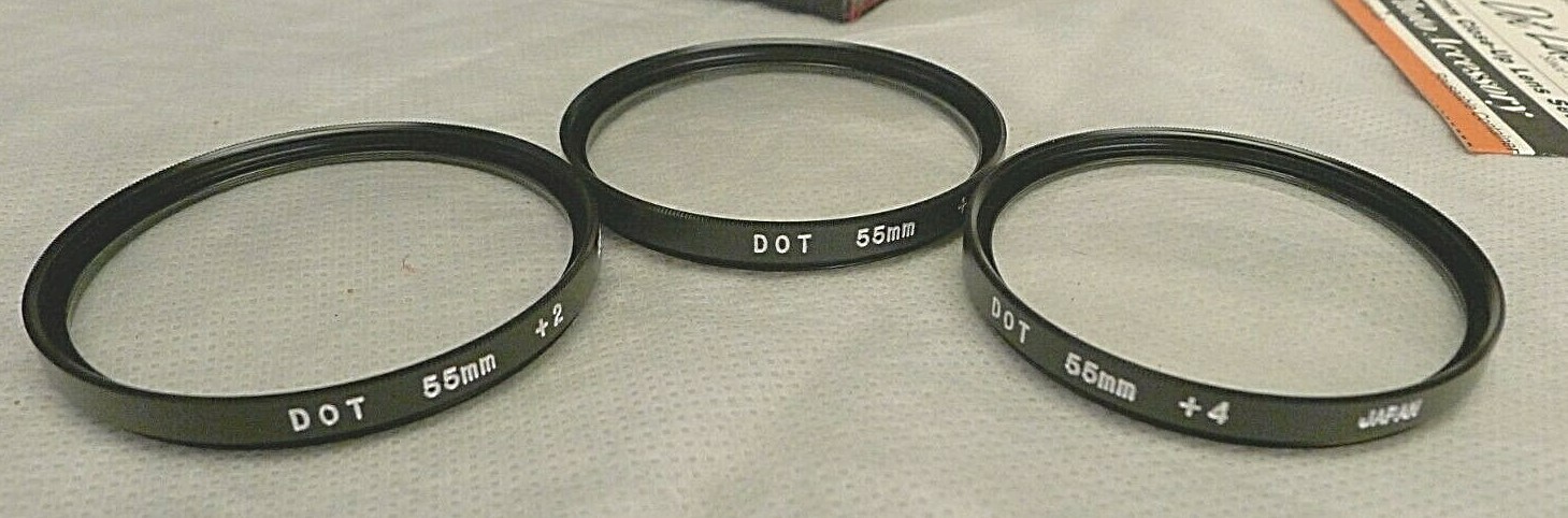 55mm Close-Up Lens Set by Dot Line Corp DL-0992 NOS NEW with Case & Package