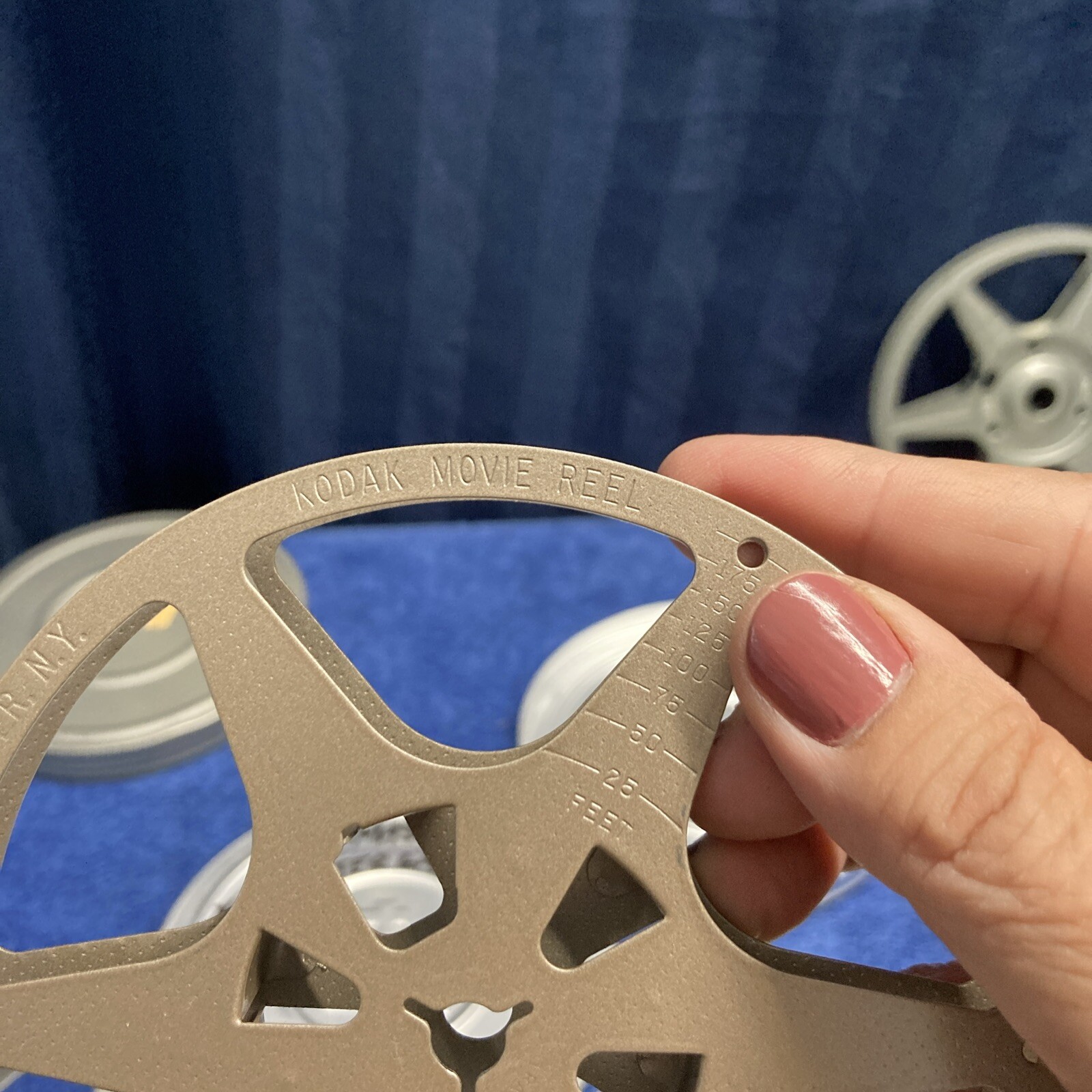 Lot Of 4 8 mm Film Metal 5″ Reel & Case Compco & Kodak Vintage B4