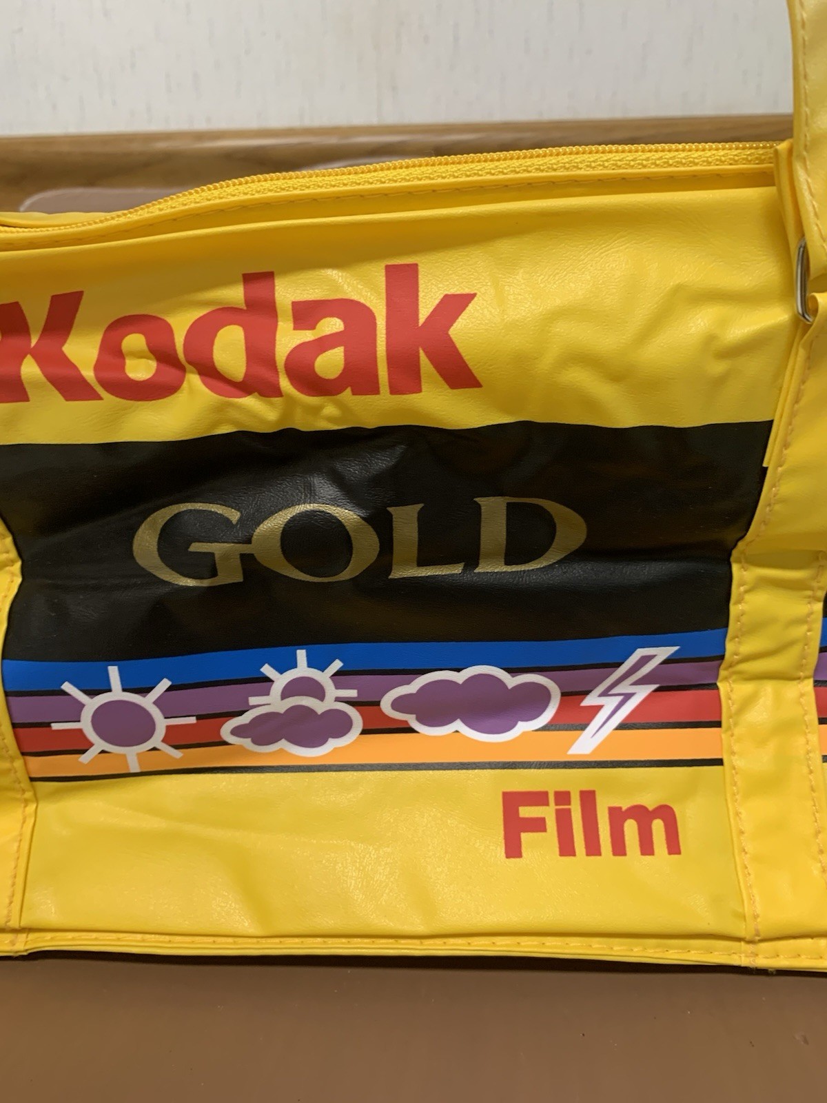 Kodak Yellow VTG Advertising Cooler Bag Gold Film Snappy Snaps 1h Photos 1980s