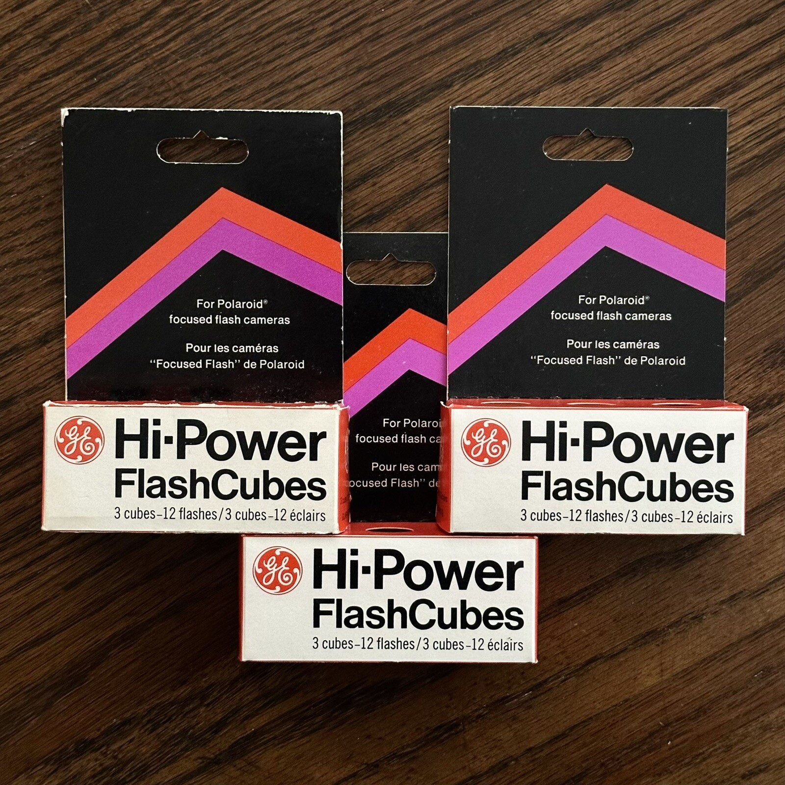 General Electric GE Hi Power Flash Cube Bulbs For Polaroid New 3 Packs Deadstock