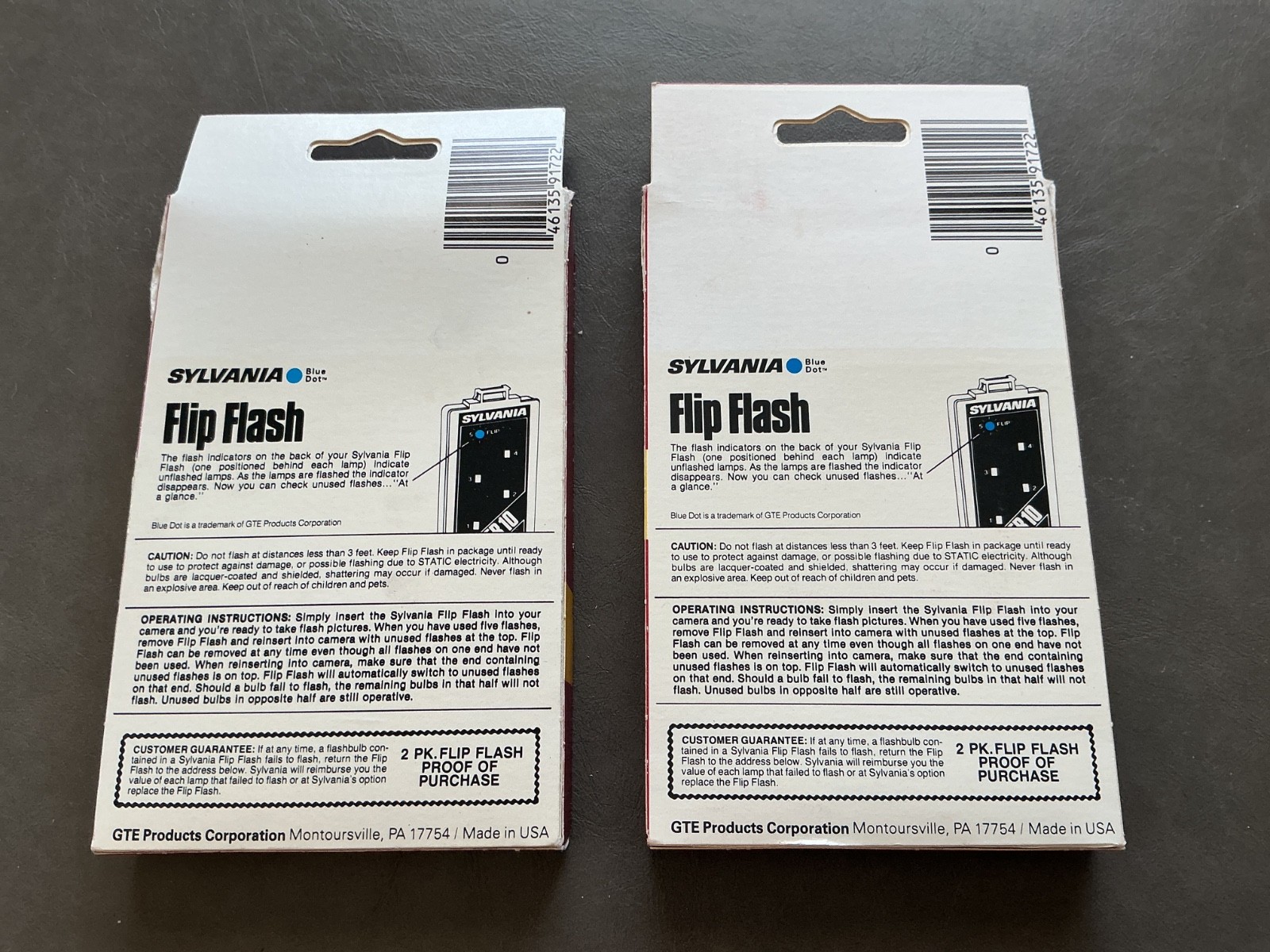 Lot of 2 Sylvania Blue Dot Flip Flash Super 10 -2 Packs