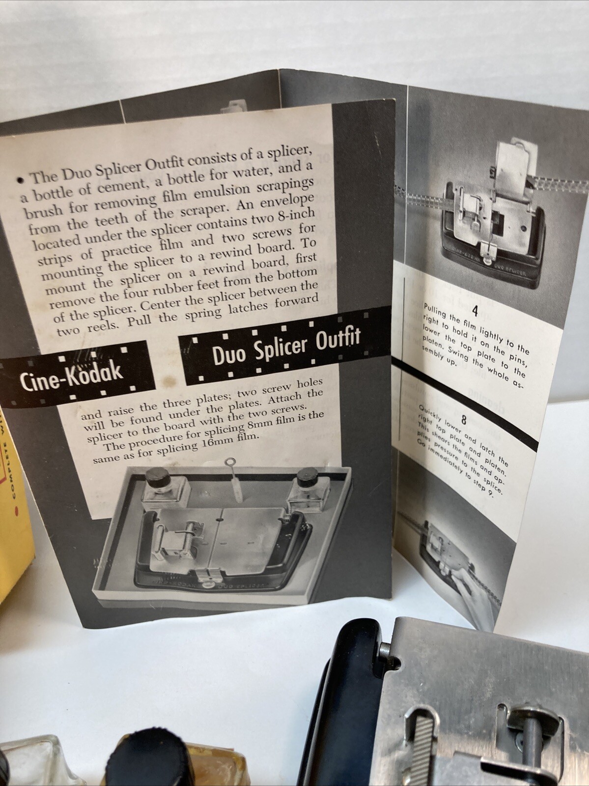 Cine-Kodak Duo Splicer Outfit for 8mm & 16mm Sound & Silent Film, Vintage