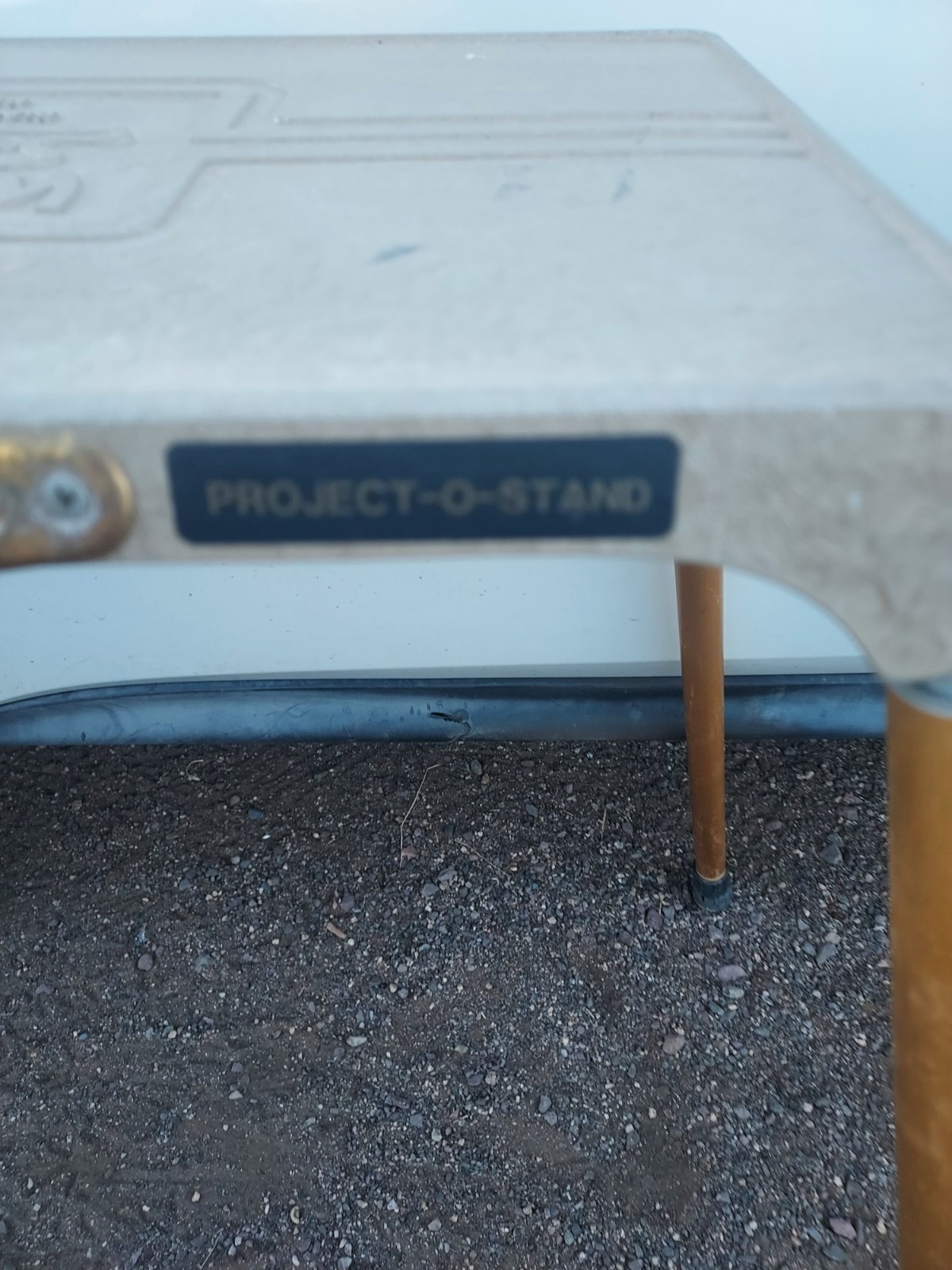 Original Safe-Lock Metal Project-O-Stand Projector Table Stand Vintage Welt